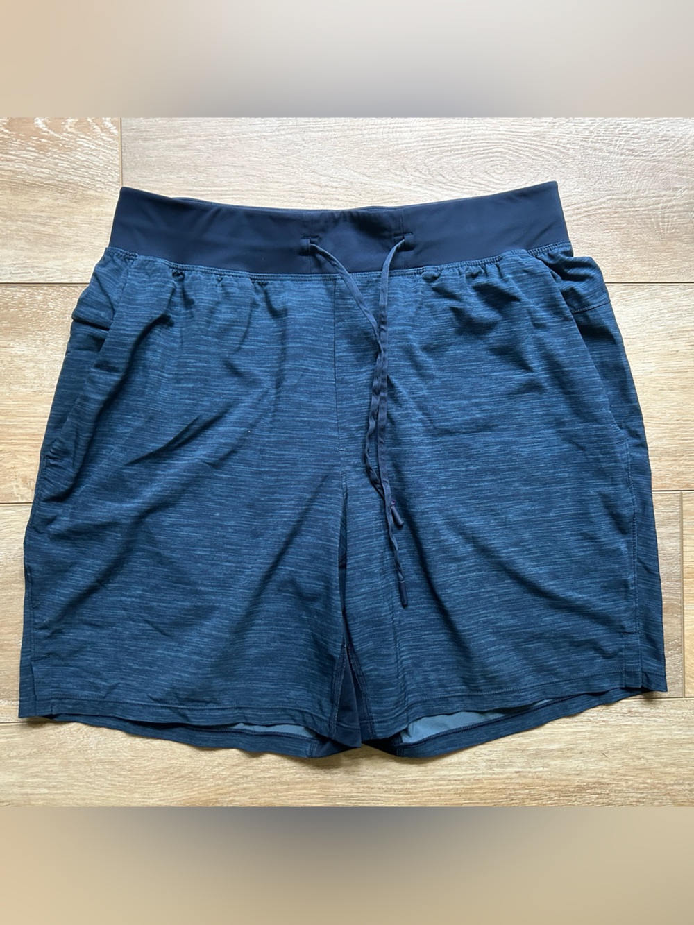 lululemon athletica Men's Heathered Navy Athletic Shorts